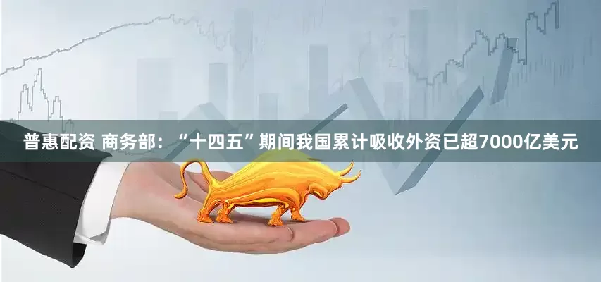 普惠配资 商务部：“十四五”期间我国累计吸收外资已超7000亿美元